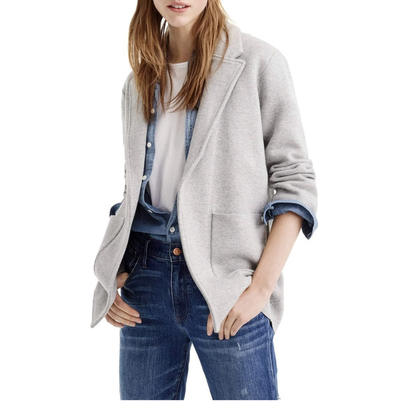 J. Crew Light Gray Sophie Sweater Blazer - Picture 2 of 7